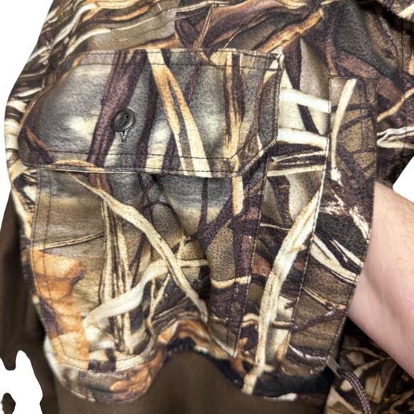 Drake Waterfowl Systems Shirt 3XL Brown Camo Long Sleeve Lightweight Jacket - Picture 3 of 8